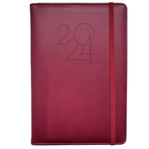 Diary POLY weekly A5 2024 Slovak - burgundy