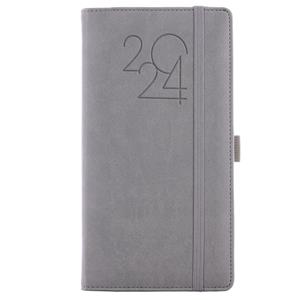 Diary POLY weekly pocket 2024 Czech - grey