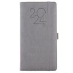 Diary POLY weekly pocket 2024 Polish - grey