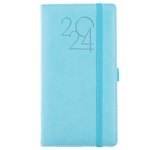 Diary POLY weekly pocket 2024 Polish - light blue