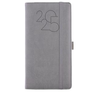 Diary POLY weekly pocket 2025 Polish - grey