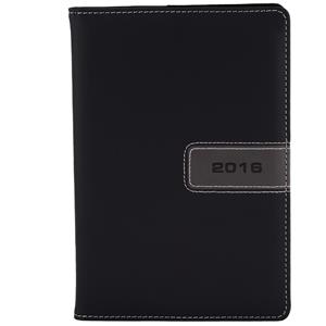 Diary Riga daily A5 2016 Czech - black/grey
