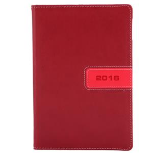 Diary Riga daily A5 2016 Czech - red