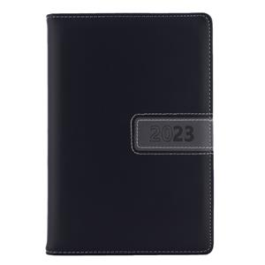 Diary RIGA daily A5 2023 Czech - black/grey