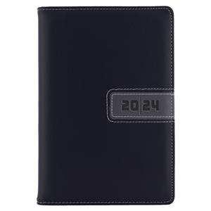 Diary RIGA weekly A5 2024 Czech - black/grey