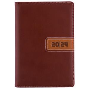 Diary RIGA weekly A5 2024 Czech - brown