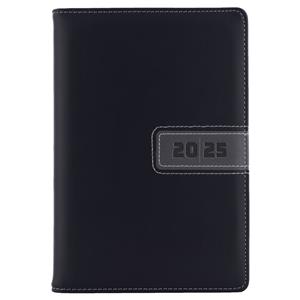 Diary RIGA weekly A5 2025 Slovak - black/grey