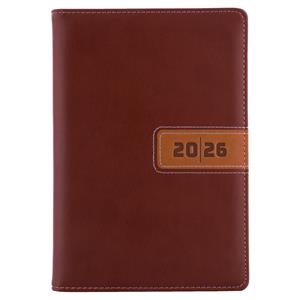 Diary RIGA weekly A5 2026 Czech - brown