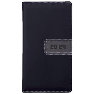 Diary RIGA weekly pocket 2024 Czech - black/grey