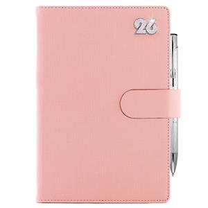 Diary SPLIT CRYSTAL daily B6 2025 - light pink