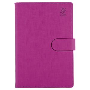 Diary SPLIT daily A5 2024 Czech - fuchsia pink