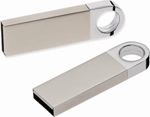 Elegant metal USB flash drive Malaga 32 GB - silver matt/glossy
