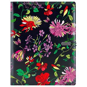 GEP DESIGN conference boards in a black gift box - flowers with a squared block - recycled leatherette