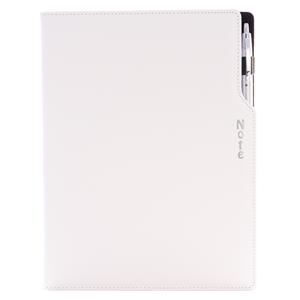 GEP note A4 unlined - white/black stiching
