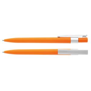 Knapp plastic ballpoint pen in pastel colors with a 0.5 mm tip - orange