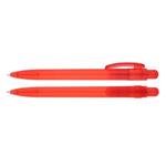 Marco transparent plastic ballpoint pen - red