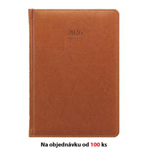 Monthly and weekly diary 2026 Slovak Kastor A5 - brown