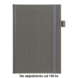 Monthly diary 2026 with notepad Tweed A5 - gray