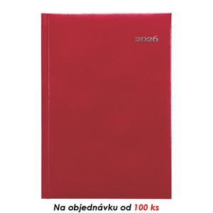 Monthly diary 2026 with notepad Viva A5 - red