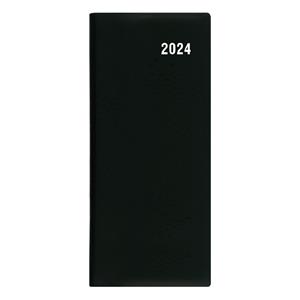 Monthly pocket Diary 2024 Bozka PVC - Black