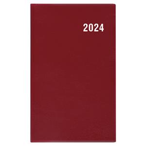 Monthly pocket Diary 2024 Diana PVC - Burgundy