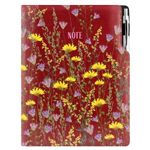 Note DESIGN A4 dotted - claret - meadow