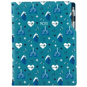 Note DESIGN A4 Dotted - turquoise - Doctor - heart