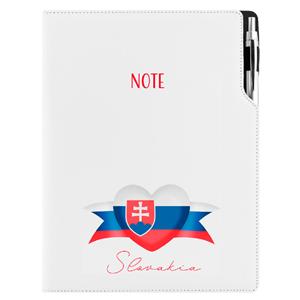 Note DESIGN A4 dotted - white - Slovakia - flag