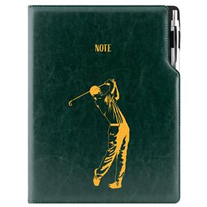 Note DESIGN A4 Lined - green - Golf man