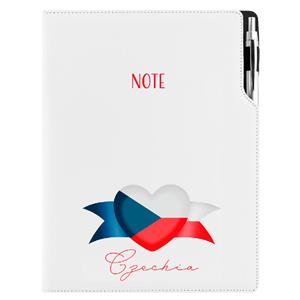 Note DESIGN A4 Squared - white - Czech - flag