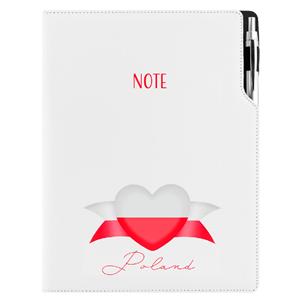 Note DESIGN A4 Squared - white - Polish - flag
