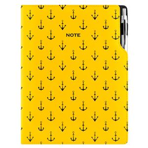 Note DESIGN A4 Squared - yellow - sailor - anchors
