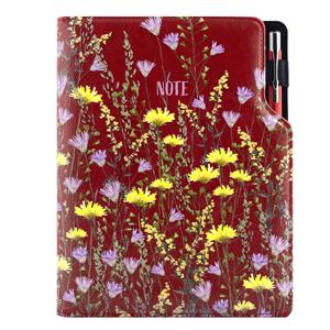 Note DESIGN A5 dotted - claret - meadow