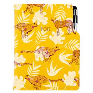 Note DESIGN A5 Lined - yellow - Cheetah