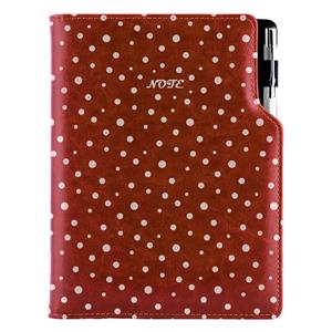 Note DESIGN A5 Squared - brown - dots