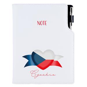 Note DESIGN A5 Squared - white - Czech - flag