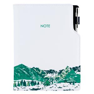 Note DESIGN A5 Squared - white - Mountains