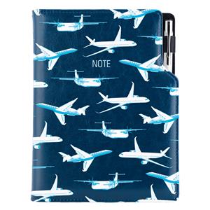 Note DESIGN A5 Unlined - blue - Planes