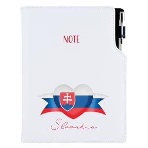 Note DESIGN B6 Lined - white - Slovakia - flag