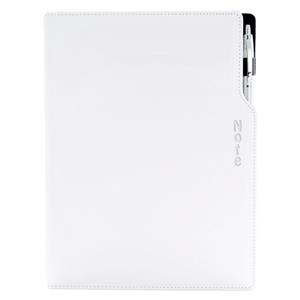 Note GEP A4 Lined - white/white stiching