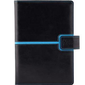 Note MAGNETIC A5 Lined - black/turquiose