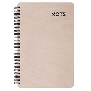 Notes NATUR WOOD A5 width wooden birch - lined twin wire