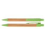 Panda bamboo ballpoint pen - green