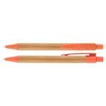 Panda bamboo ballpoint pen - orange