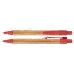 Panda bamboo ballpoint pen - red