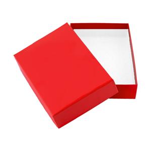 Paper box with lid typ 2 glued 153x215 matt - red