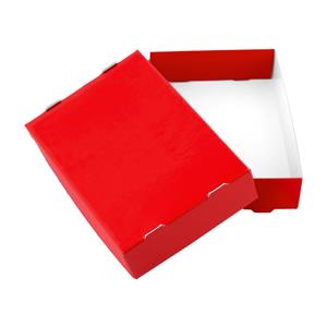 Paper box with lid typ 3 folding 150x180 matt - red
