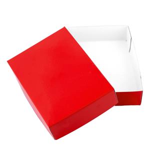 Paper box with lid typ 4 glued 150x180 matt - red