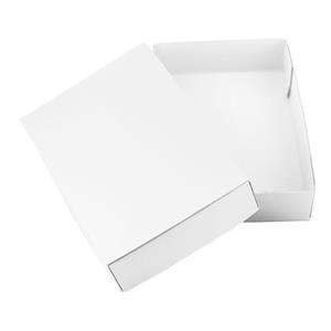 Paper box with lid typ 4 glued 153x215 matt - white