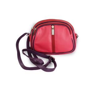 Pink-Violet leather handbag